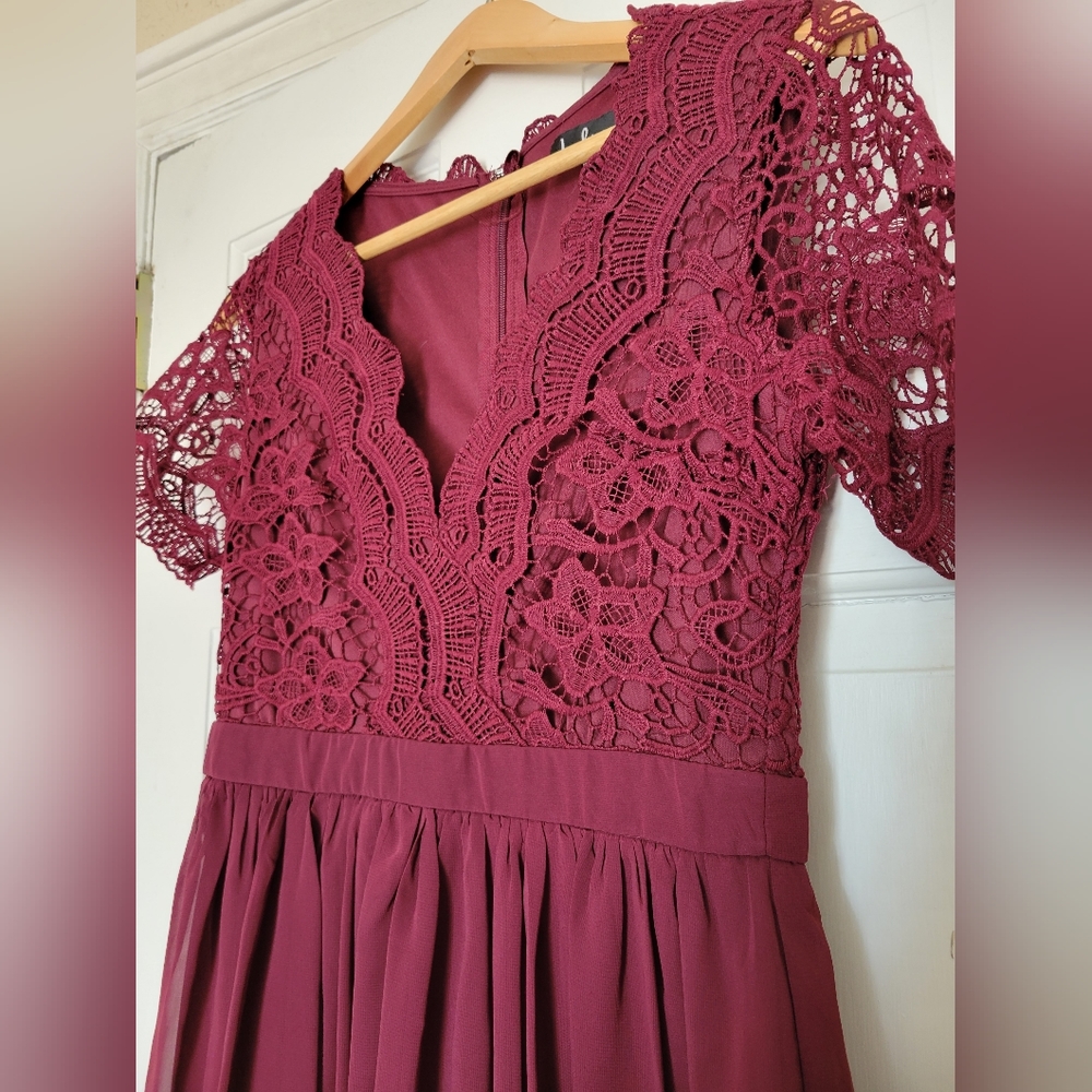 Burgundy Lace Lulu's Dress